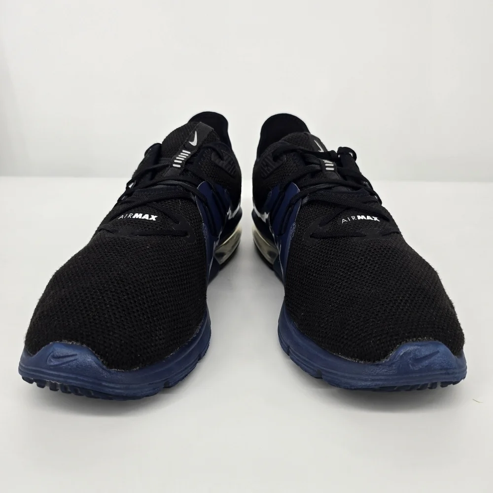 Nike Shoes Men 11 Air Max Sequent 3 Black Royal Blue Running Sneakers AJ1706-001